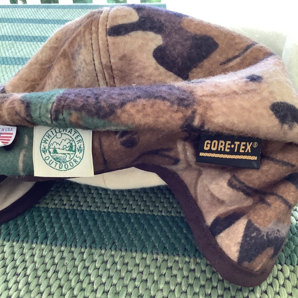 Whitewater Outdoors Gore-Tex Thinsulate Camo Ear Flap Hat XL Made in USA Hunting - Picture 5 of 6